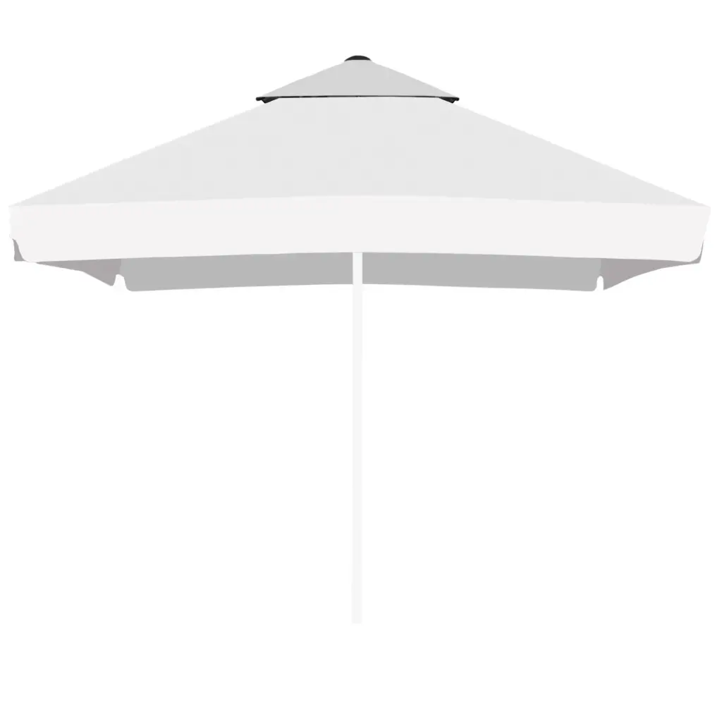 Poszycie parasola Easy Up Plus w kolorze jednolitym (kwadrat / 3,5 m / 4 panele, z drugim daszkiem, tkanina 100% poliester, gramatura 210± 10 g/m², 1807001 White, bez owiewki / lamówka podwinięta, do 5 szt. w kartonie)
